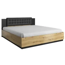 Bed 160 SIGMA oak artisan / black supermatt